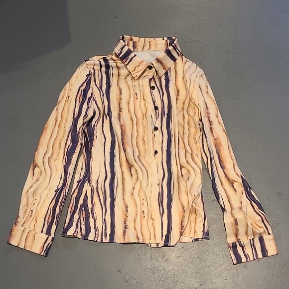 Stylish Women's Cream and Purple Pants & Shirt Set - Picture 2 of 9